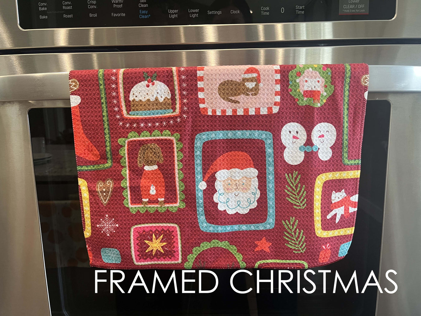 Framed Christmas Kitchen Towel