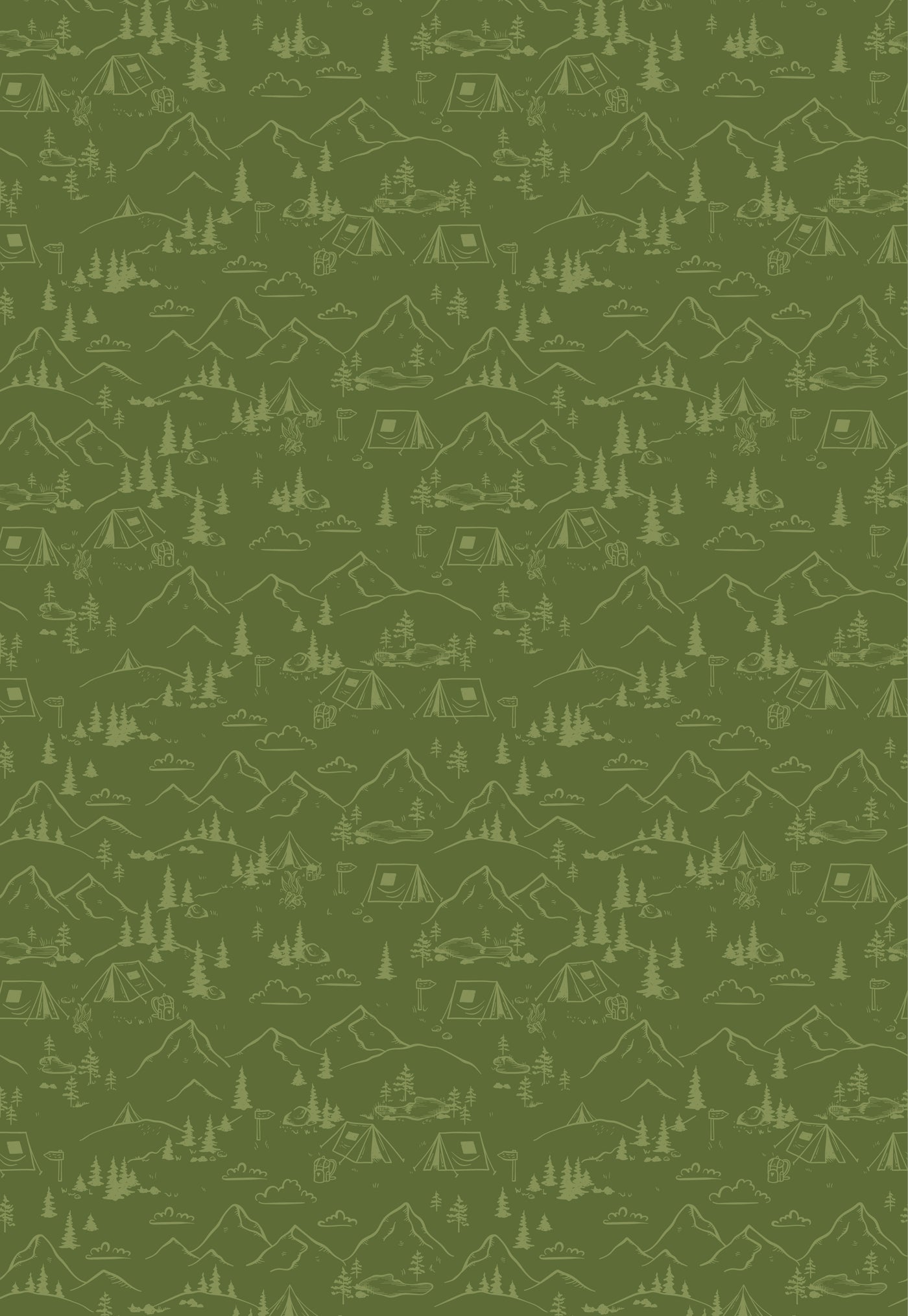 Forest Green Camping 2-Sided Swaddle