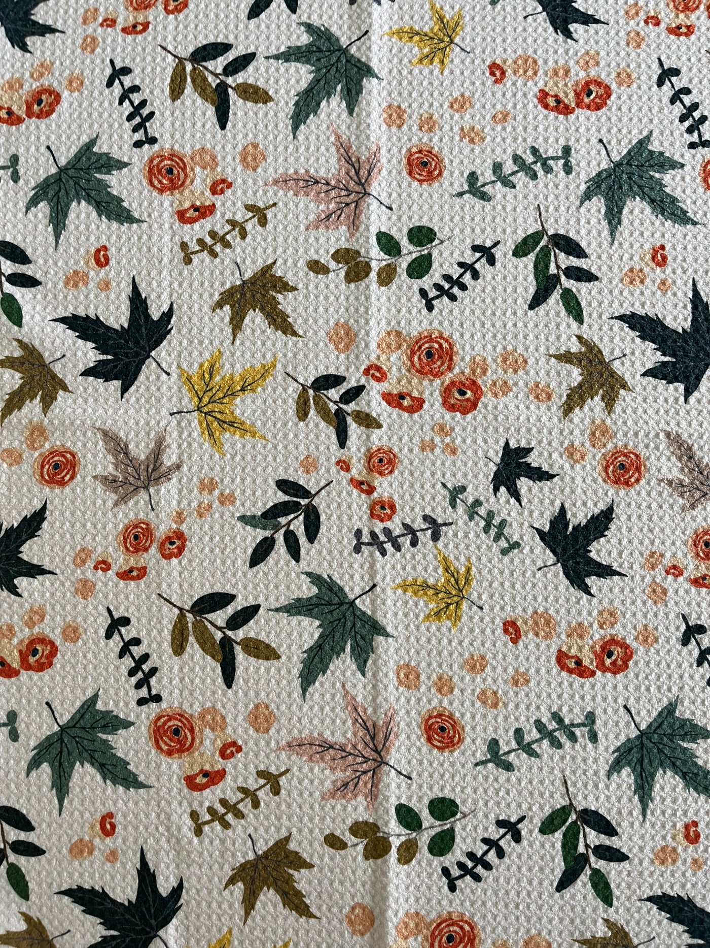 Fall Floral Waffle Towel