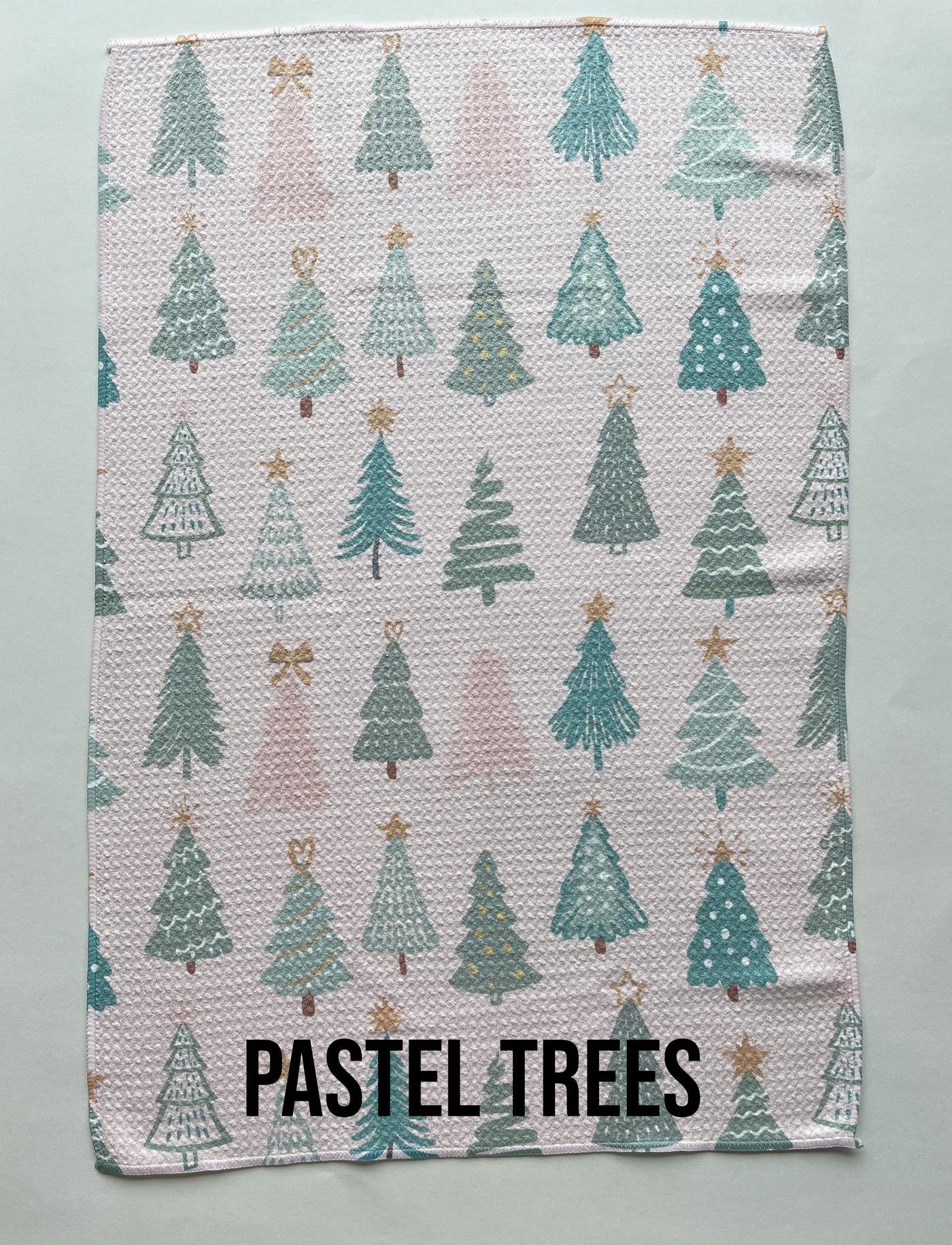 Pastel Trees Waffle Towel