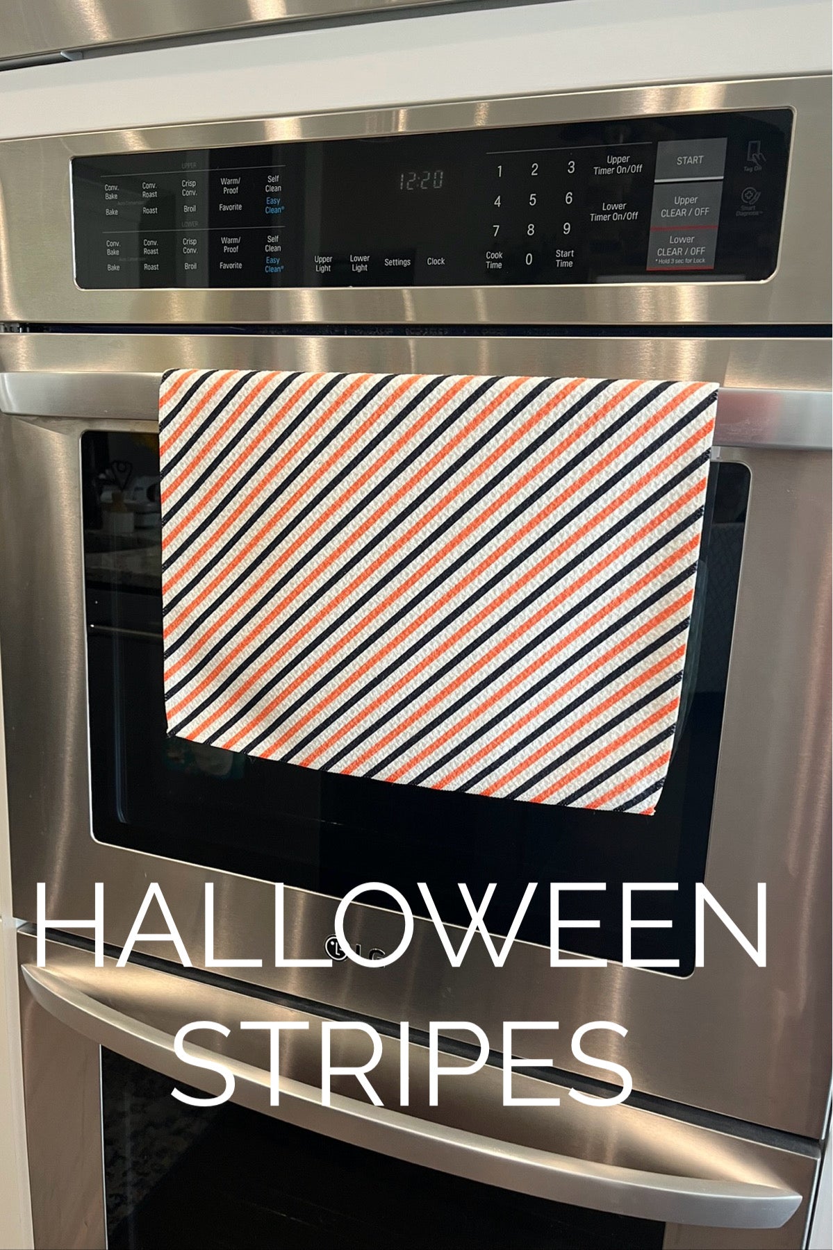 Halloween Stripes Kitchen Towel