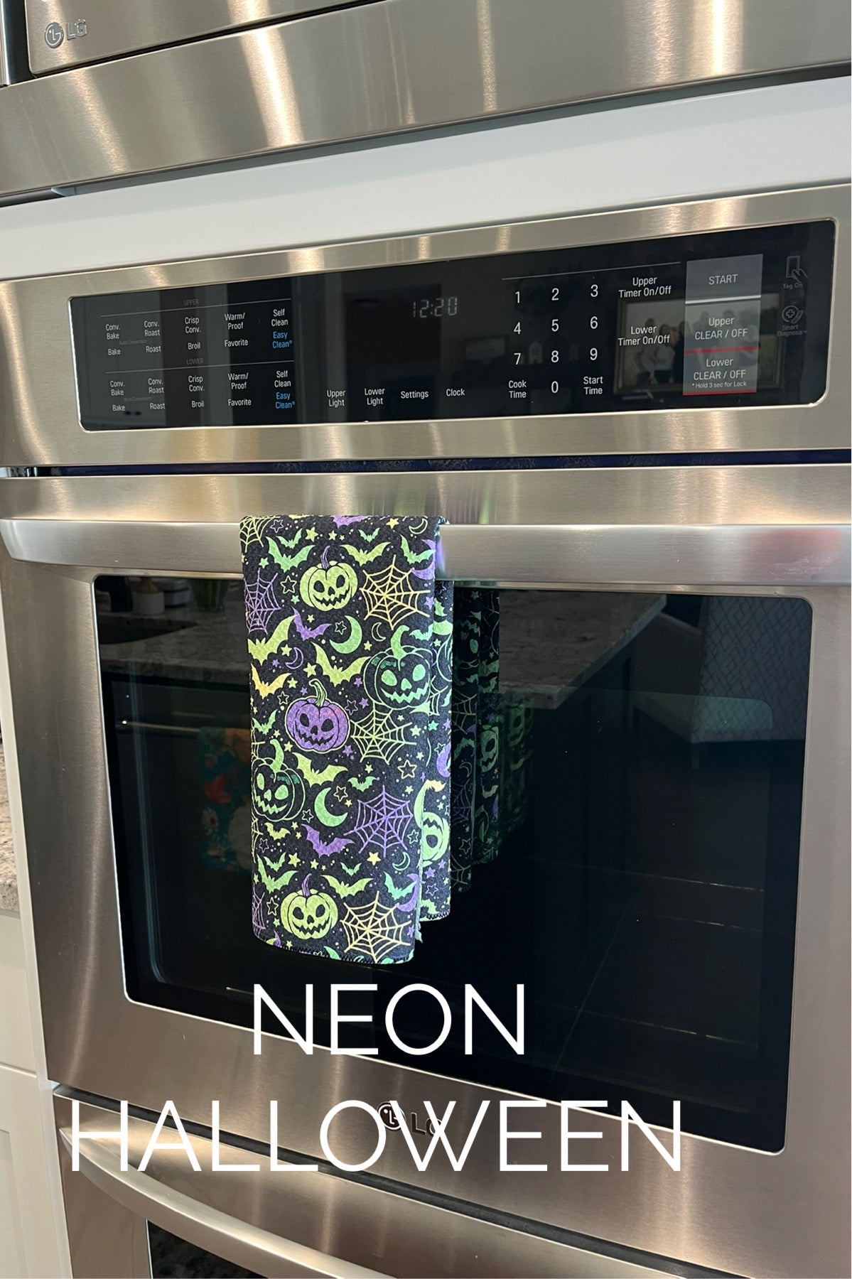 Neon Halloween Kitchen Towel