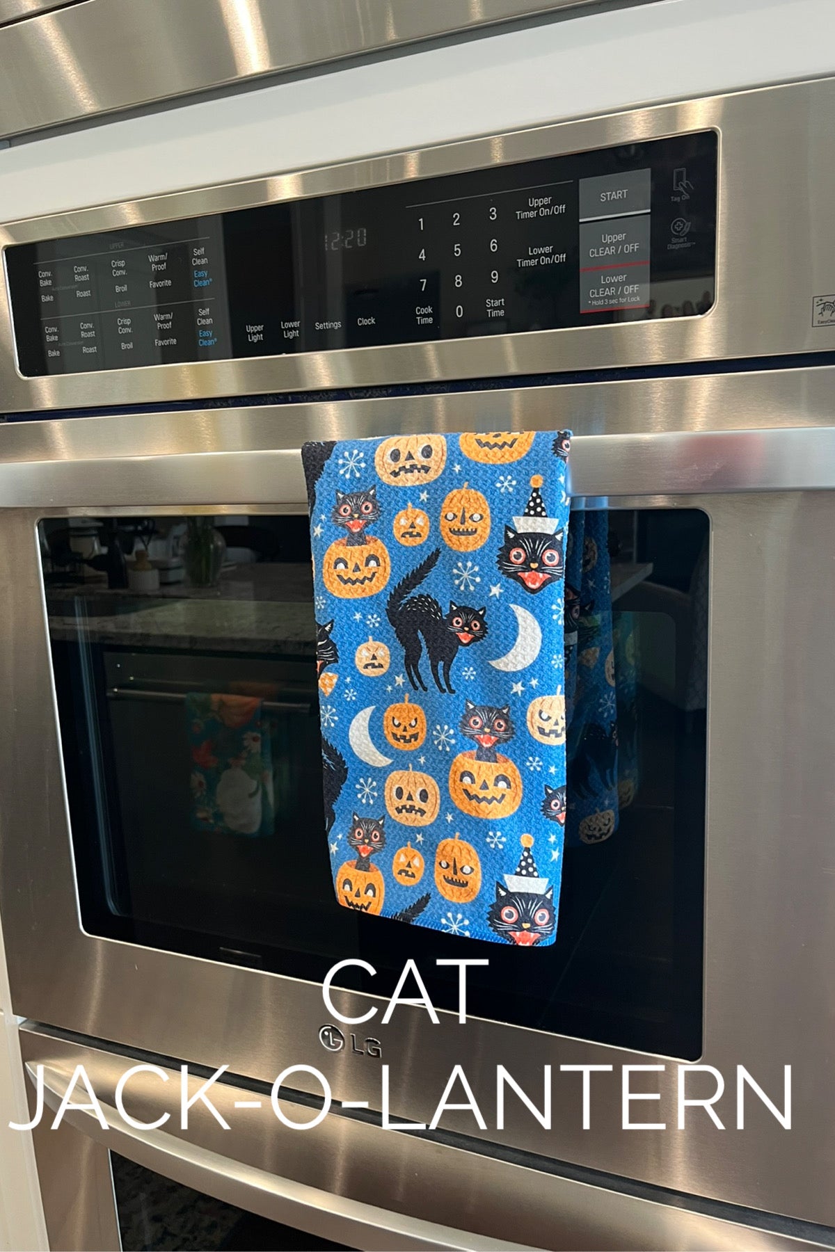 Cat Jack-O-Lantern Kitchen Towel