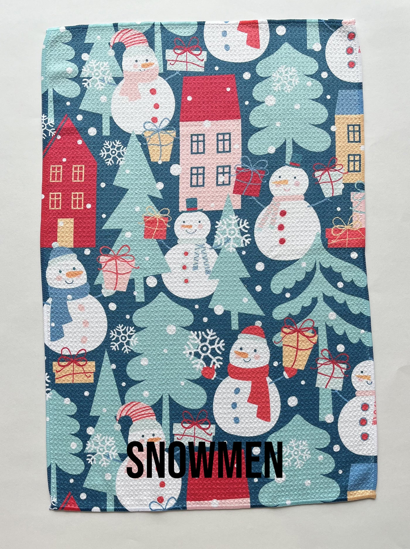 Snowmen Waffle Towel