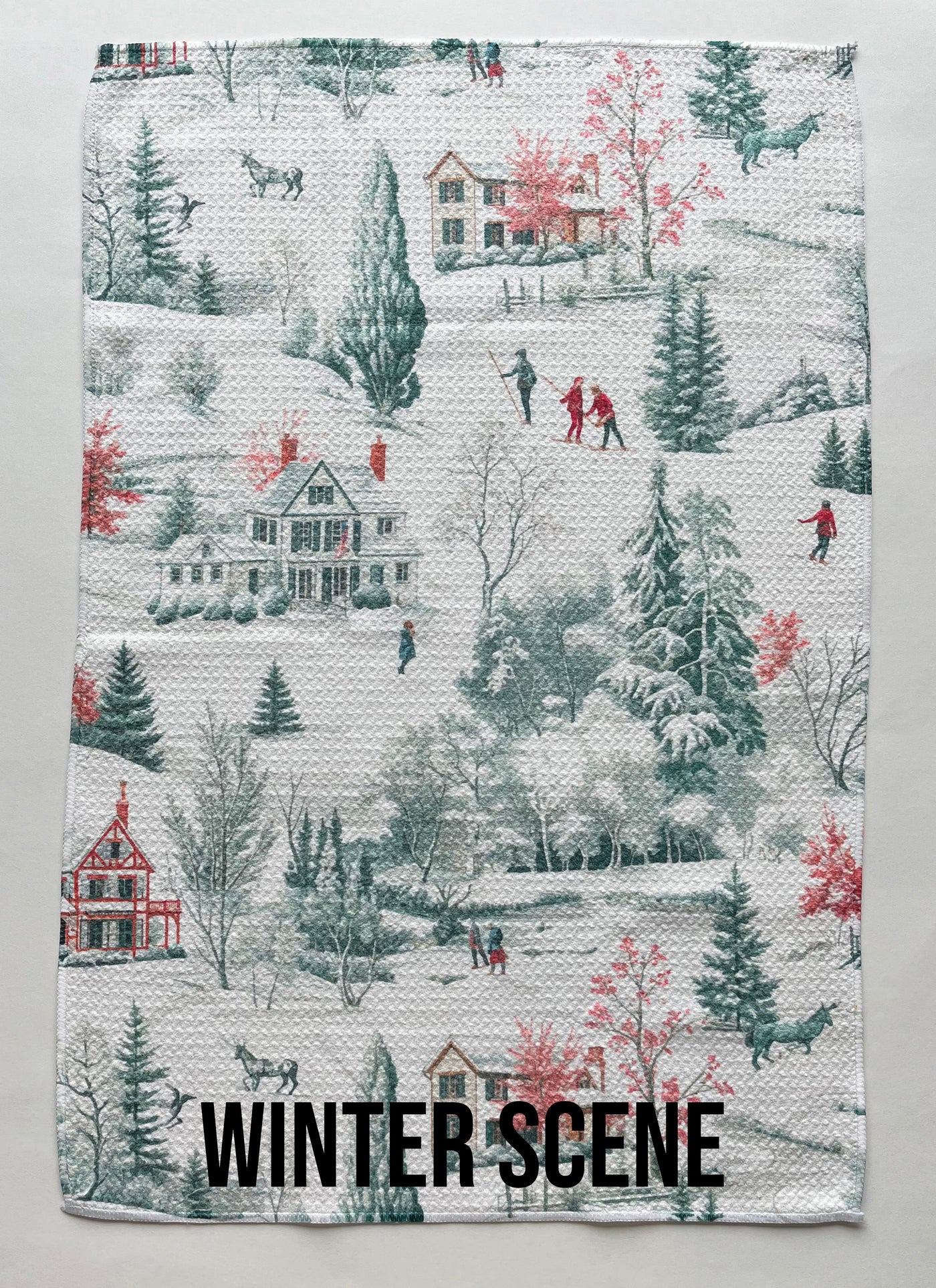 Winter Scene Waffle Towel