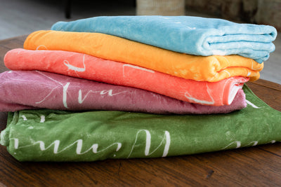 Spring Personalized Name Blankets (Toddler/Baby)