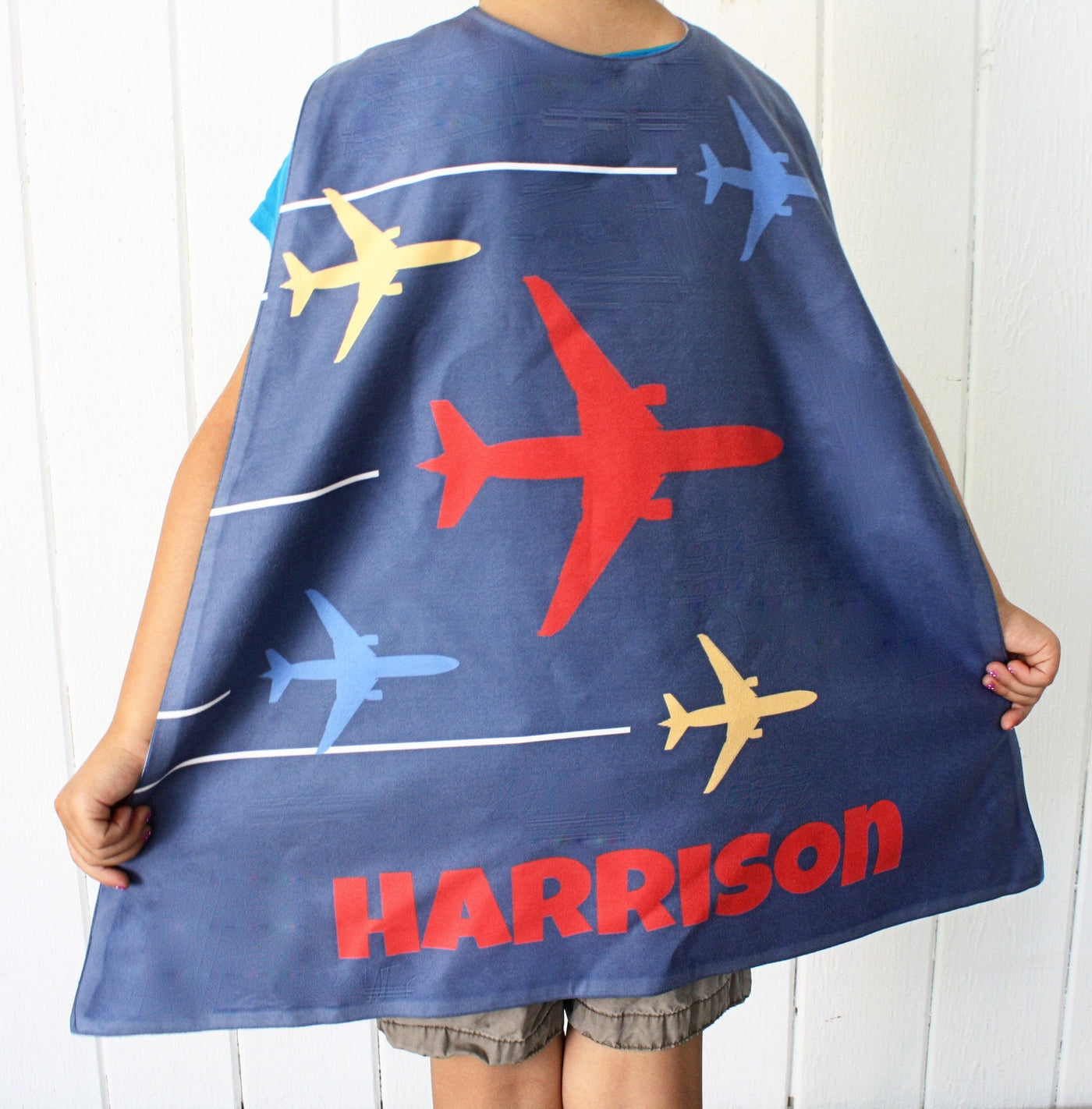 Reversible Sky Of Airplanes on Blue