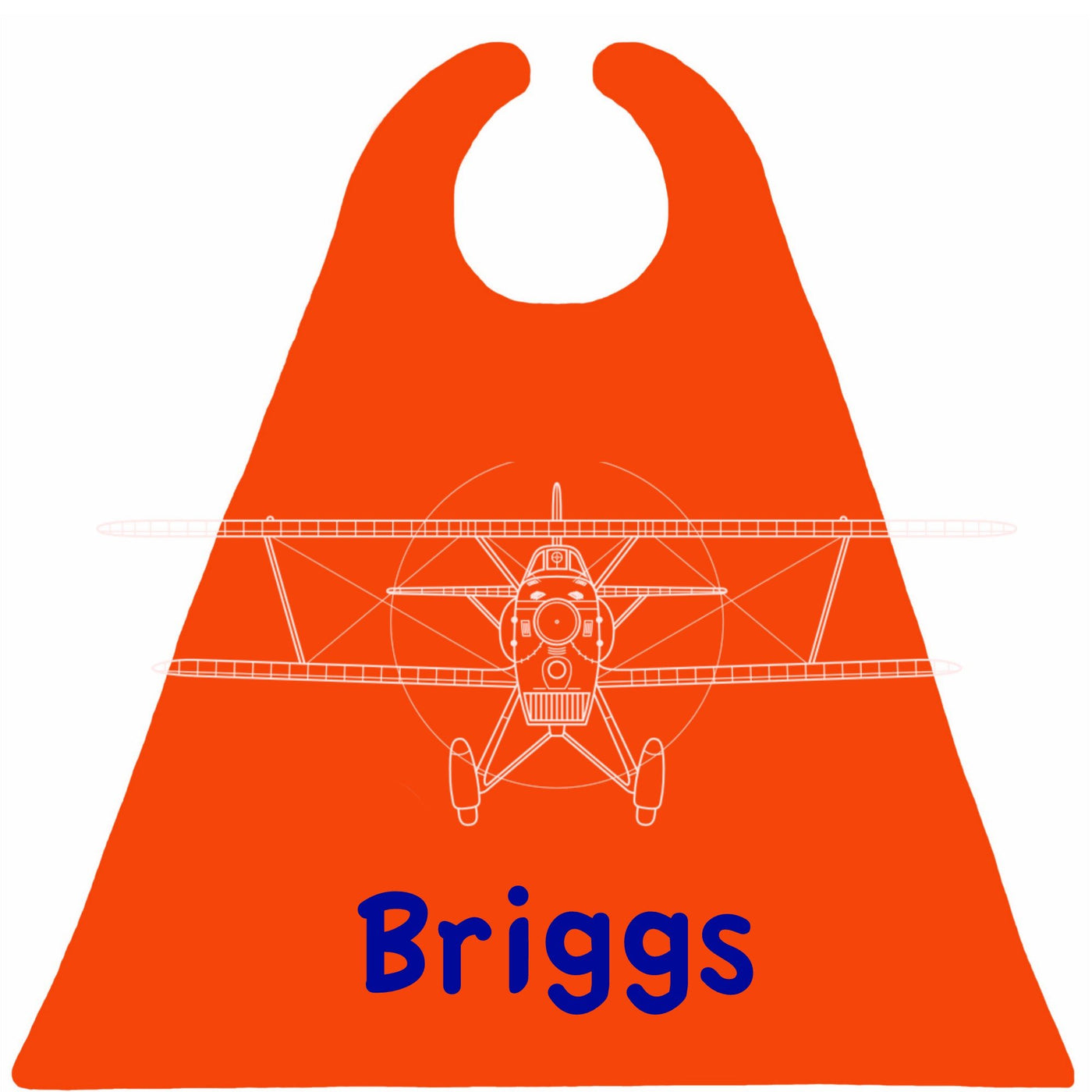 Reversible White Airplane on Orange
