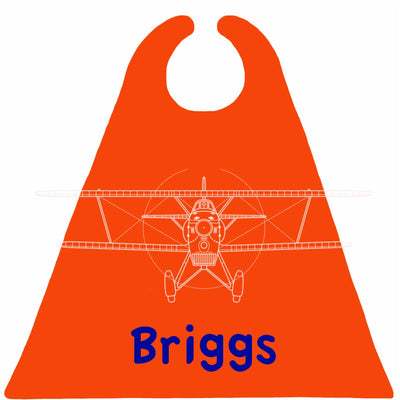 Reversible White Airplane on Orange