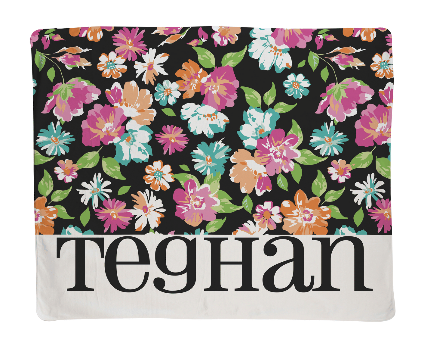 Large Black Floral