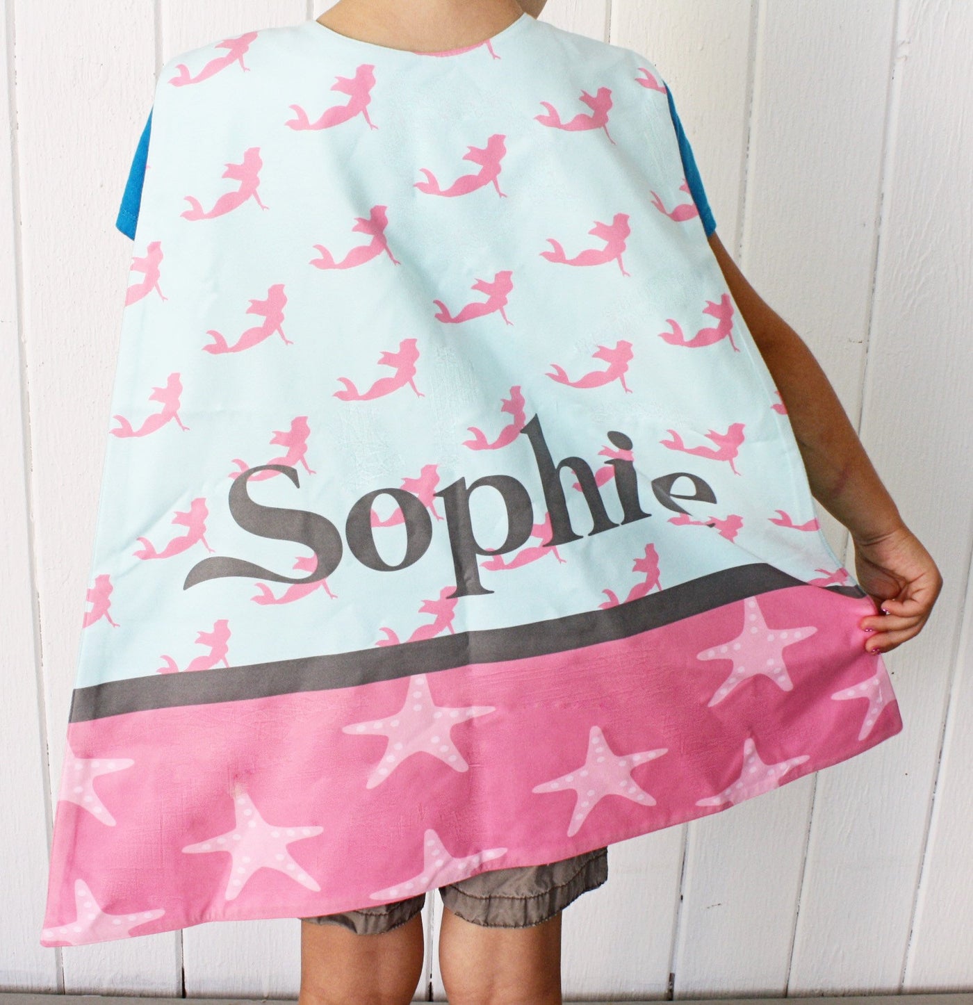 Reversible Aqua Mermaid - Pink Star Fish