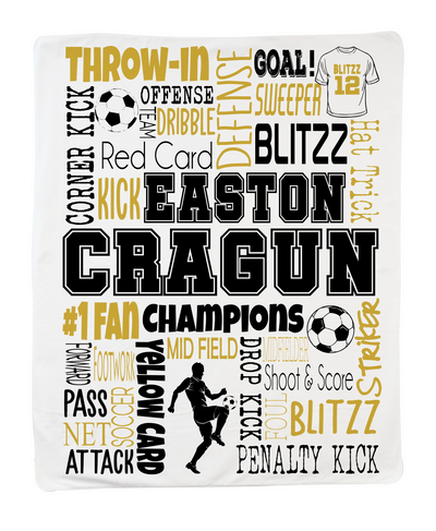 Large Soccer Blanket - BOY