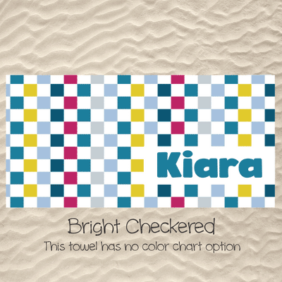 Colored Checkered Towels - Multiple Options!