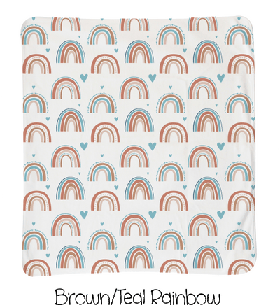Coral and Teal Rainbow Lovie