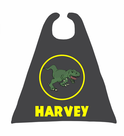 Reversible Dinosaur in Yellow Circle on Grey