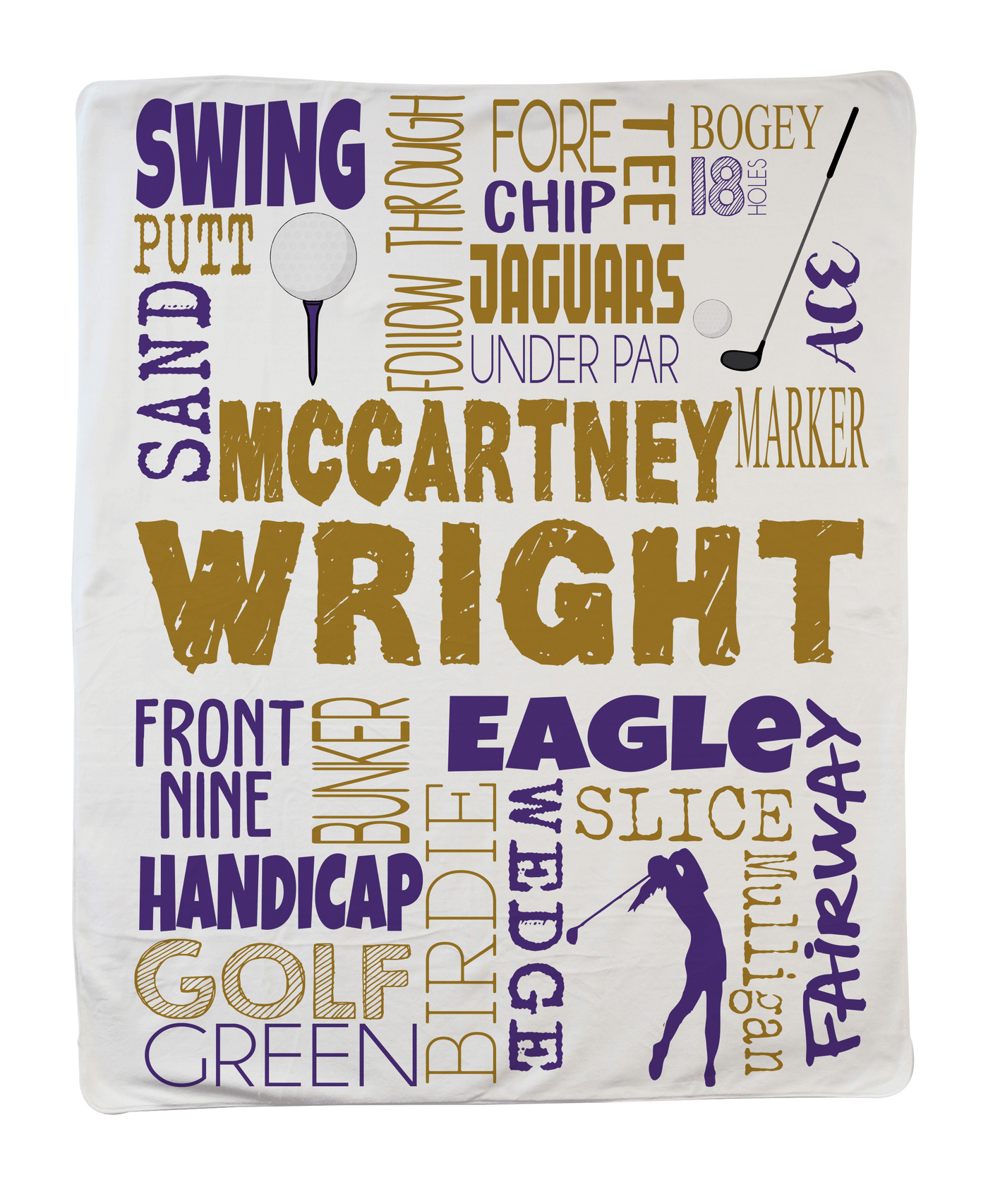 Large Golf Blanket - Girl