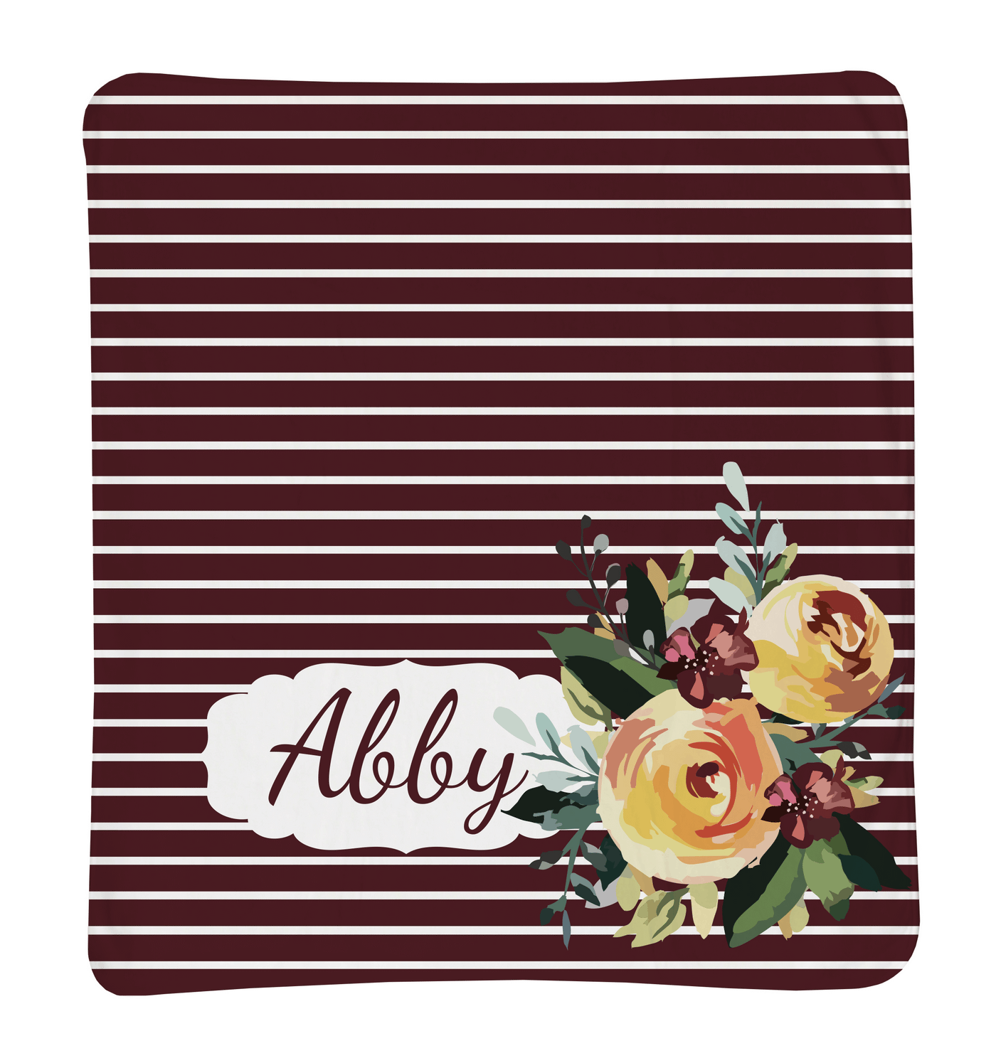 Maroon Stripe Floral