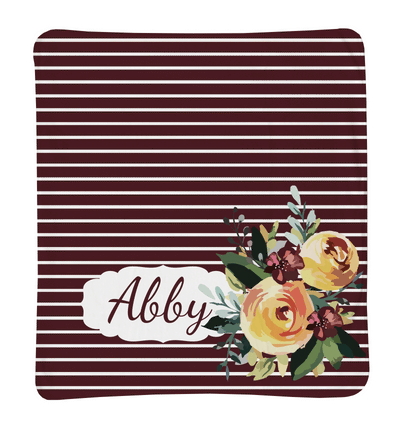 Maroon Stripe Floral