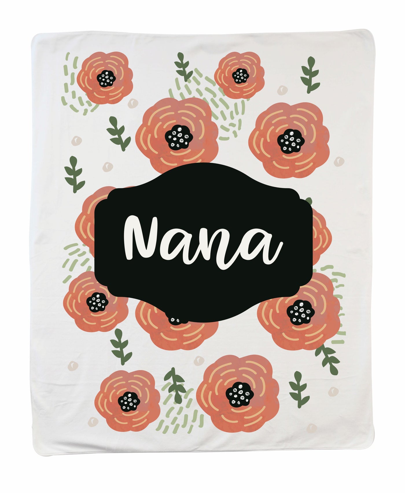 Floral "Nana" Large Blanket