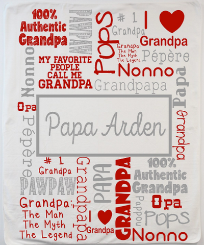 Style 6 Grandpa Blanket No Kids Names