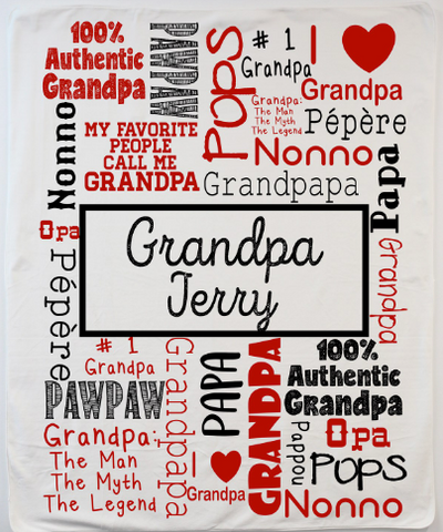 Style 6 Grandpa Blanket No Kids Names