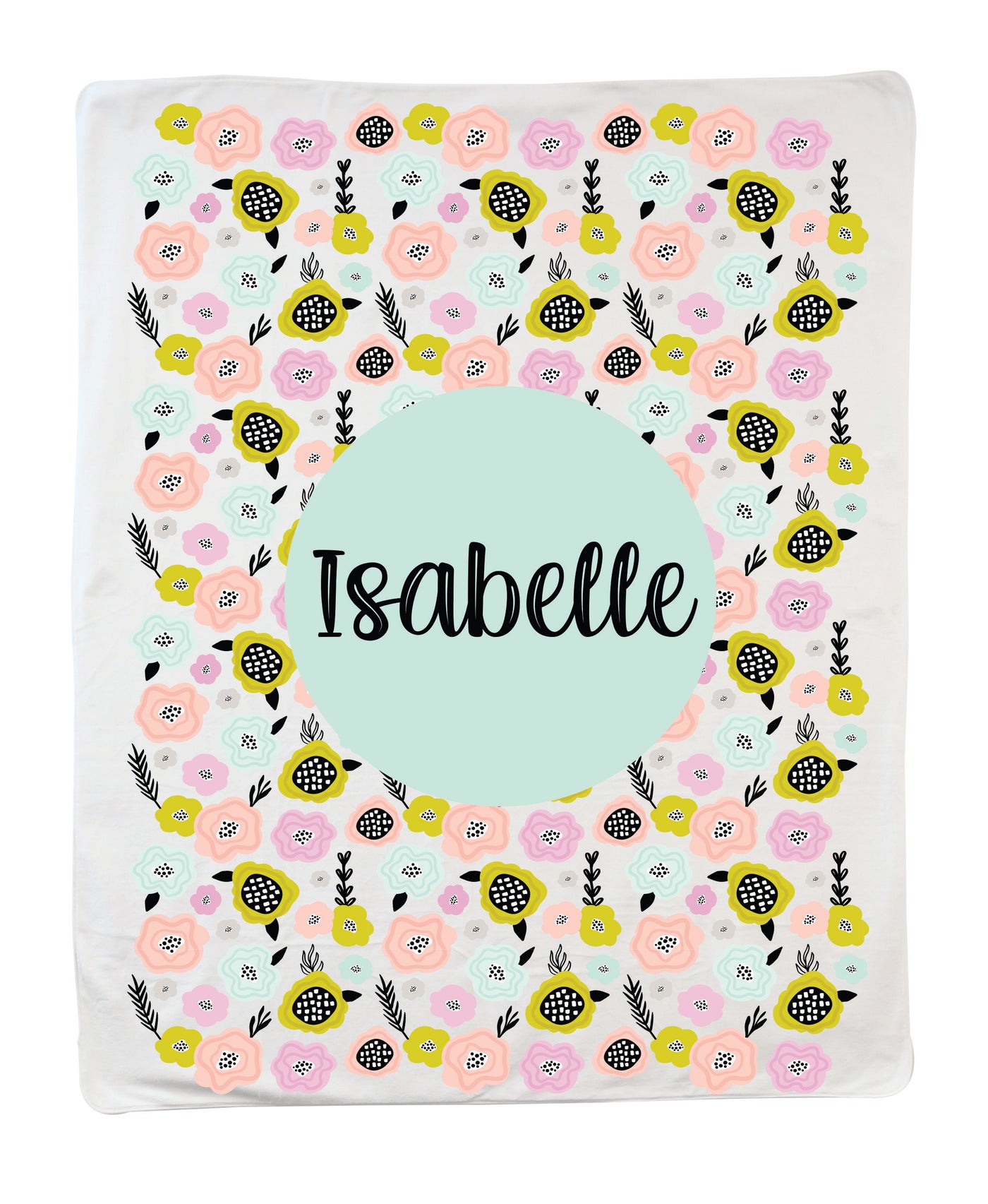 Large Teal Floral