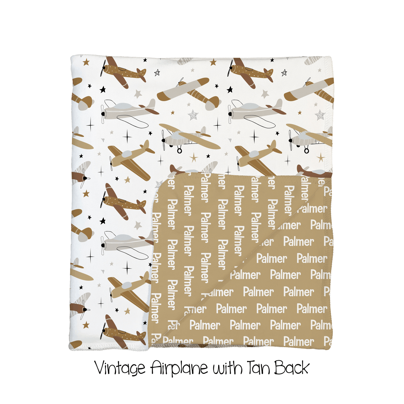 Vintage Airplane 2-Sided Swaddle