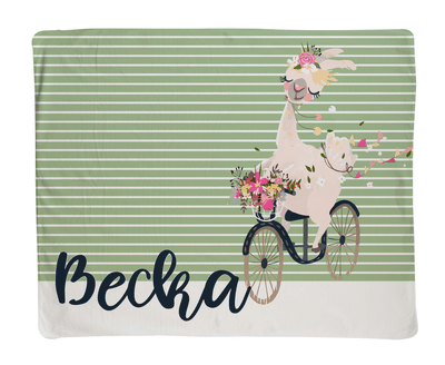 Large Green Stripe Llama