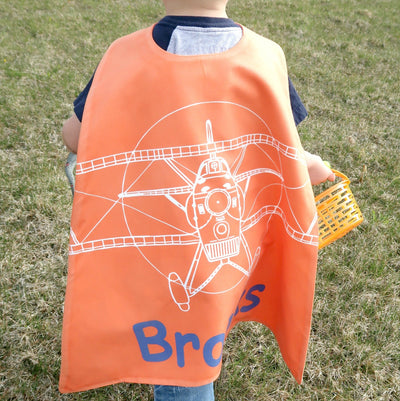 Reversible White Airplane on Orange