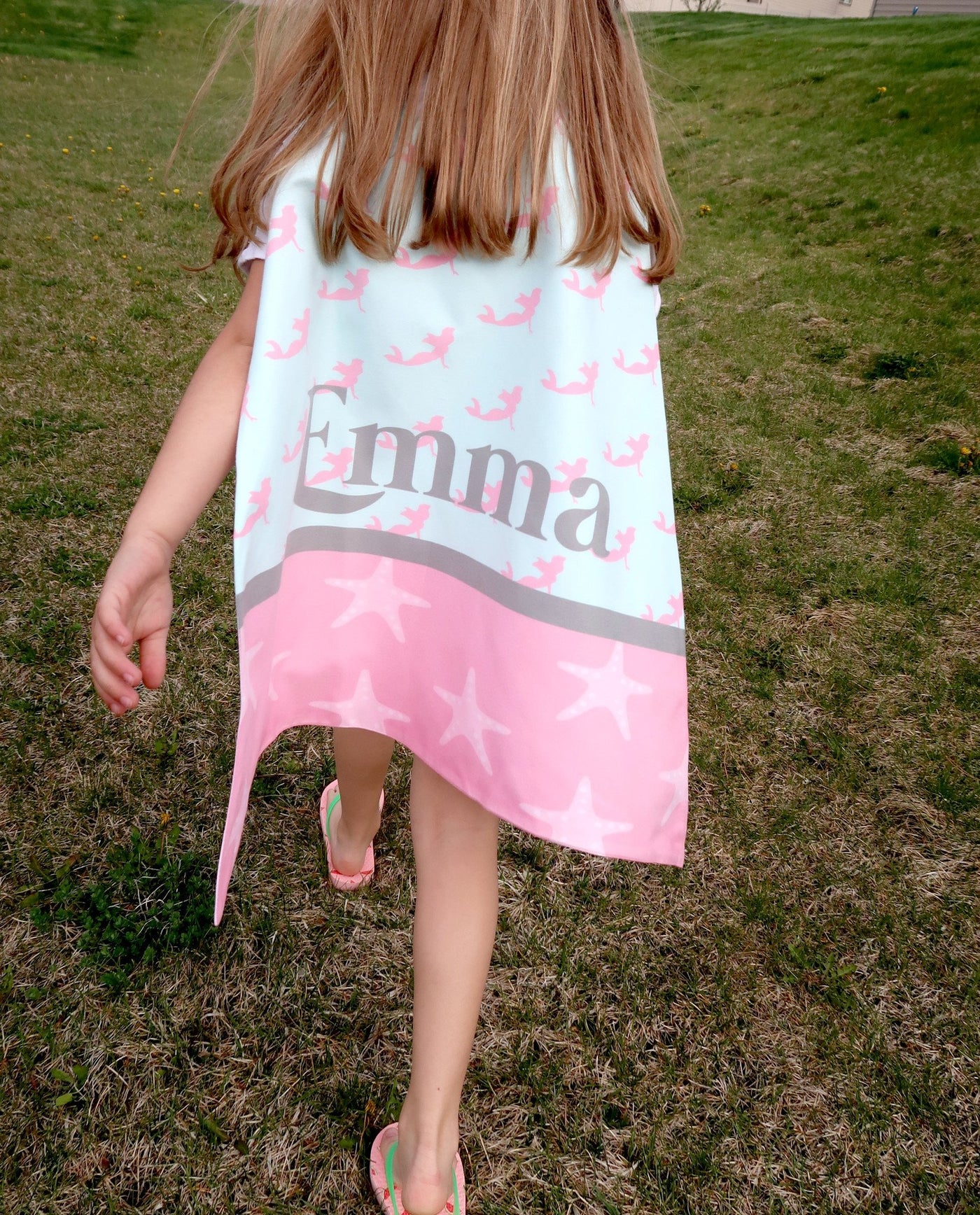Reversible Aqua Mermaid - Pink Star Fish