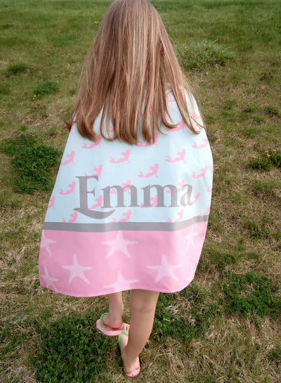 Reversible Aqua Mermaid - Pink Star Fish