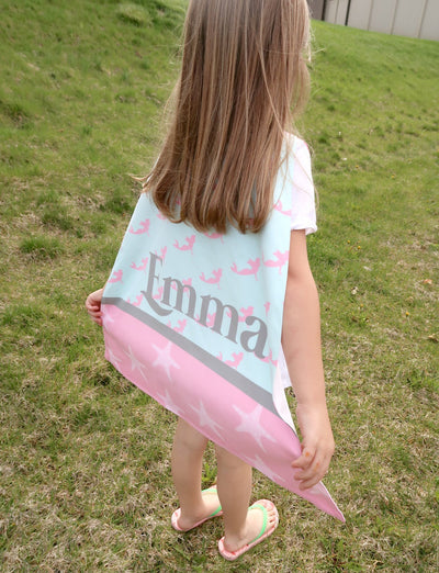 Reversible Aqua Mermaid - Pink Star Fish