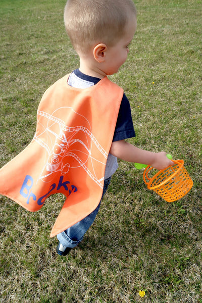 Reversible White Airplane on Orange