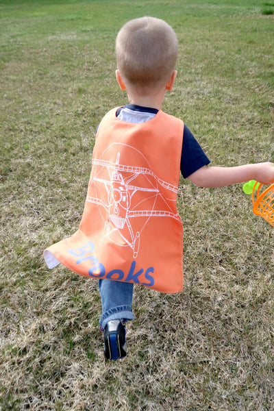 Reversible White Airplane on Orange
