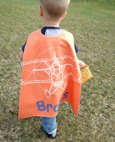 Reversible White Airplane on Orange