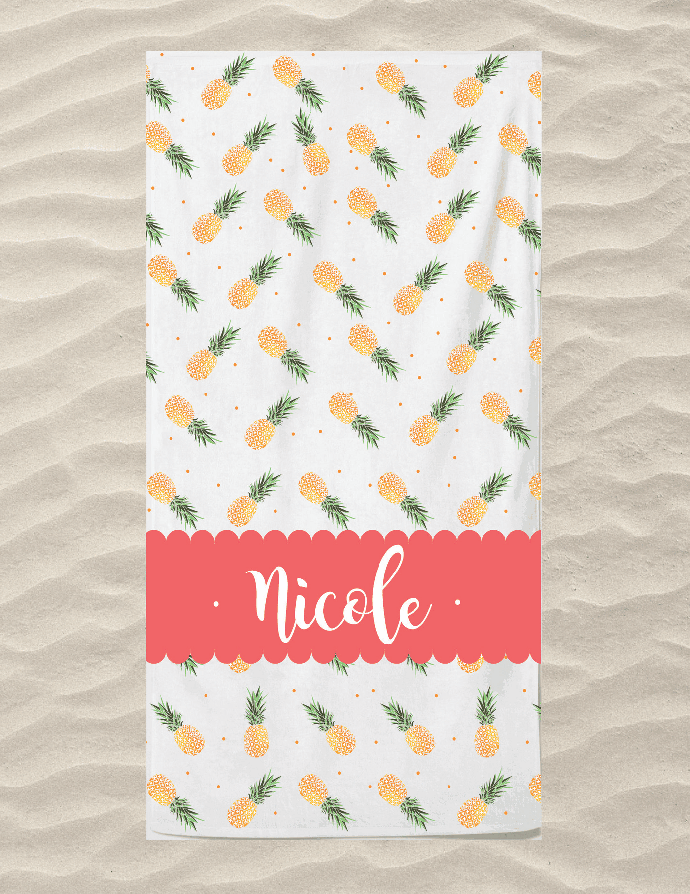 Pineapple Full Beach Towel