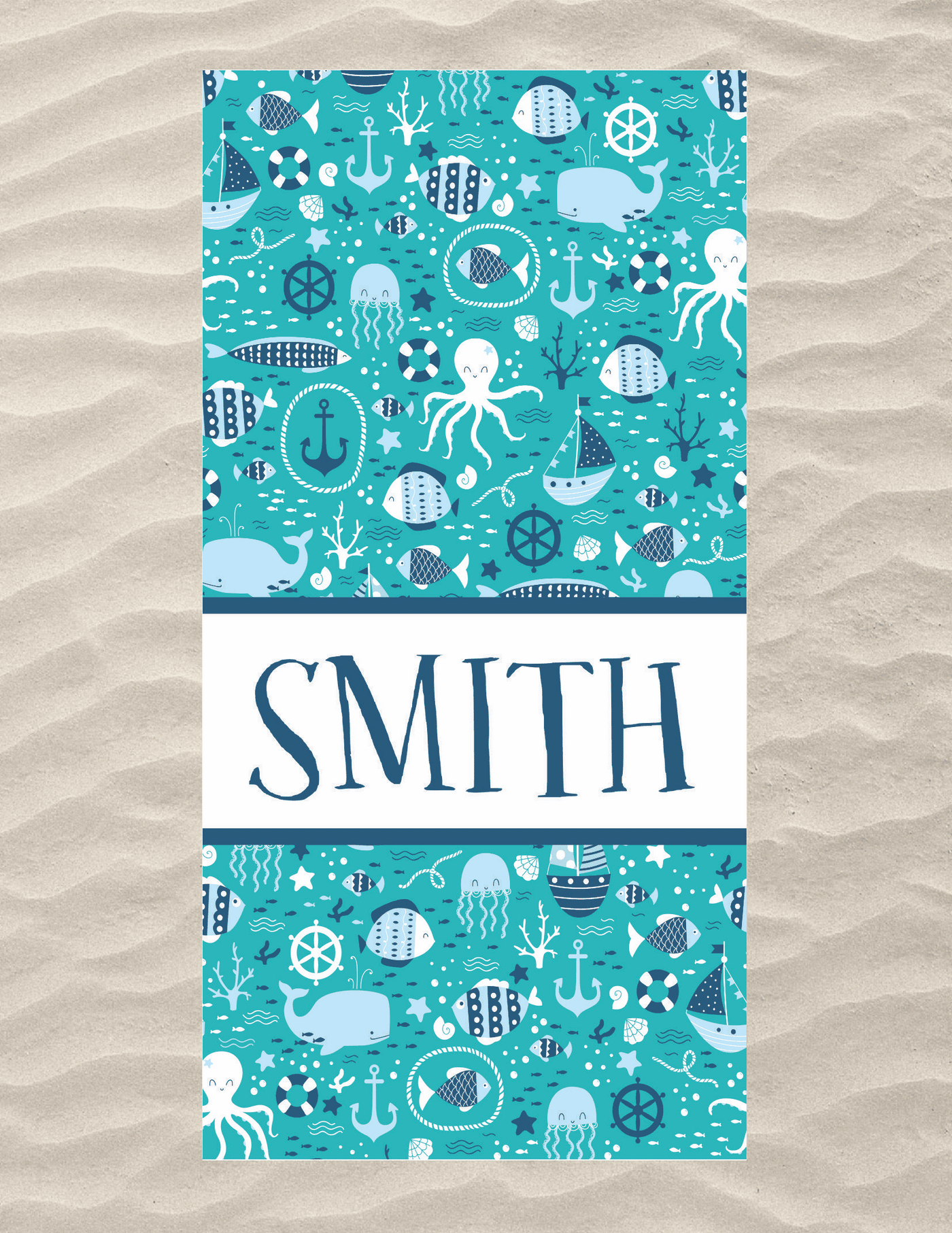 Sea Pattern Beach Towel